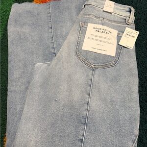 Good American Indigo Blue Palazzo Jeans